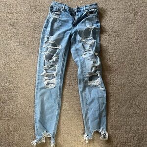 Distressed Light Blue Women's Jeans